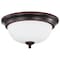 Nuvo Center Lock 13 Inch LED Flush Mount, 19 Watt, 3000K, Mahogany Bronze Finish, Frosted Glass 62/1558 - alternate 1